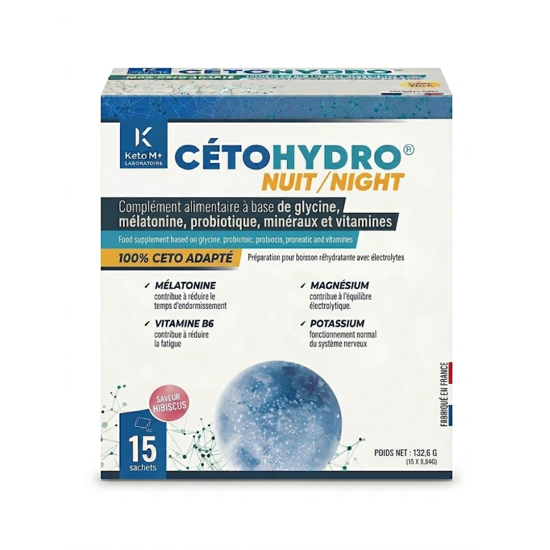 CÉTOHYDRO® Nuit –  Sommeil | Mélatonine & Magnésium | Aide à l'Endormissement Keto