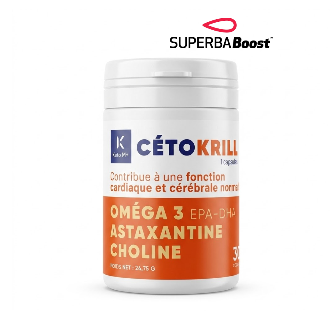Cétokrill Huile de krill pure Superba Boost™ | Oméga-3 &amp; Choline | KetoM+