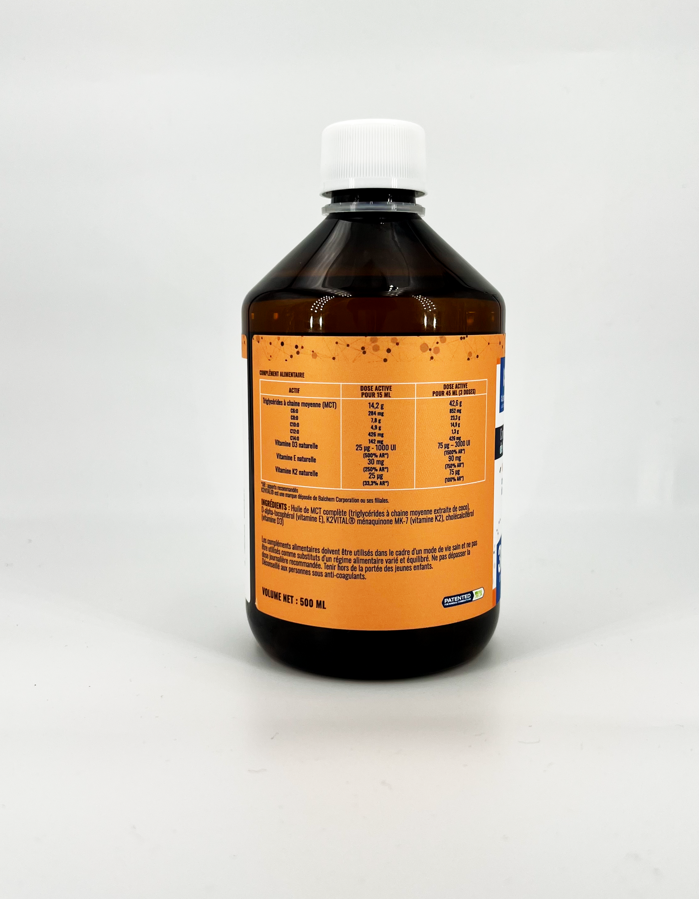 CetoMCT Huile MCT coco Premium 2-en-1 | 500ml