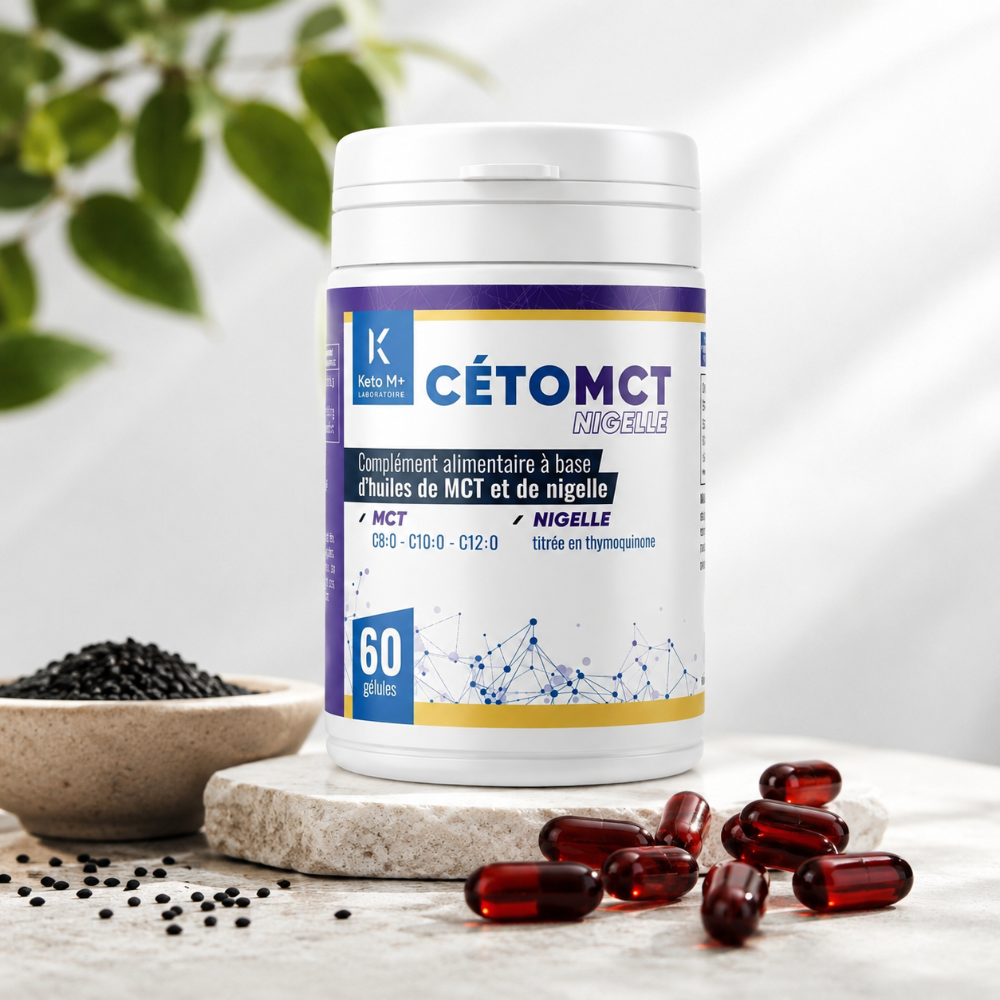 CétoMCT & Nigelle titrée en thymoquinone | Équilibre Métabolique & Immunité | KetoM+