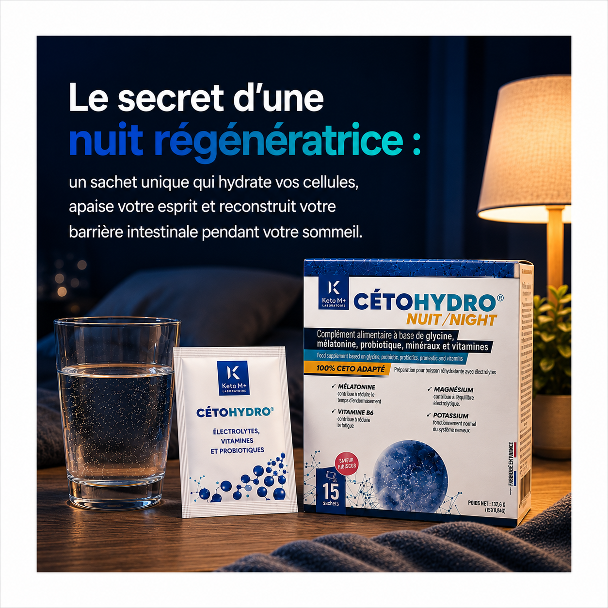 CÉTOHYDRO® Nuit – Sen | Melatonina i Magnez | Pomoc w Zasypianiu Keto