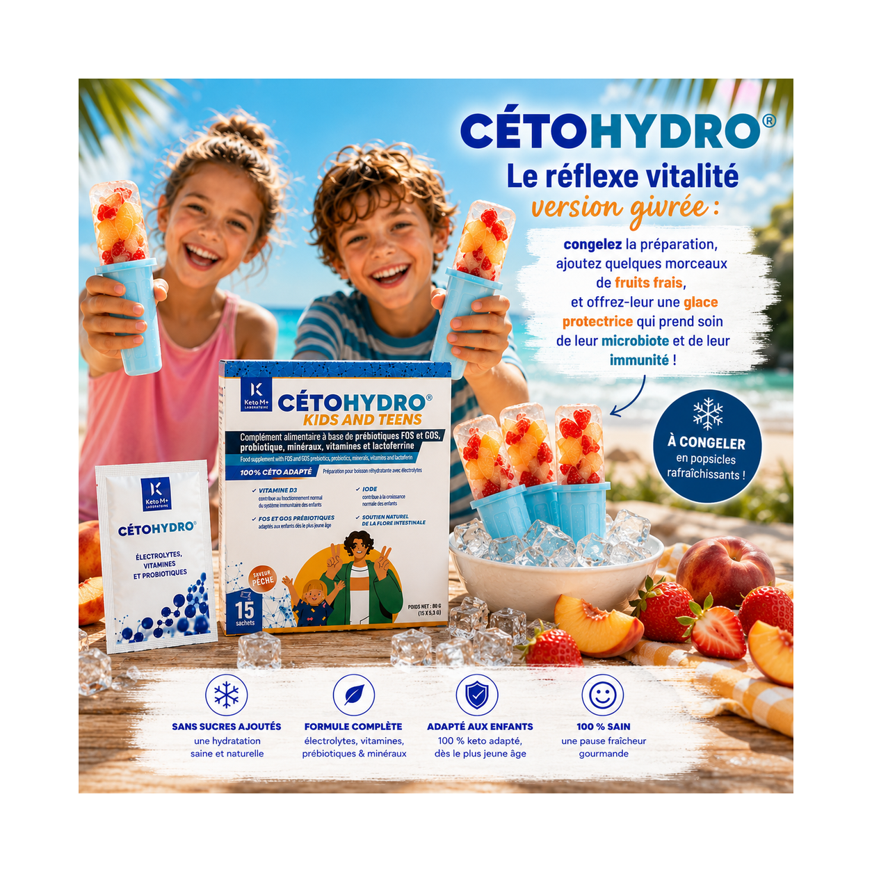 CETOHYDROKIDS – sugar-free: hydration & energy - 15 packets