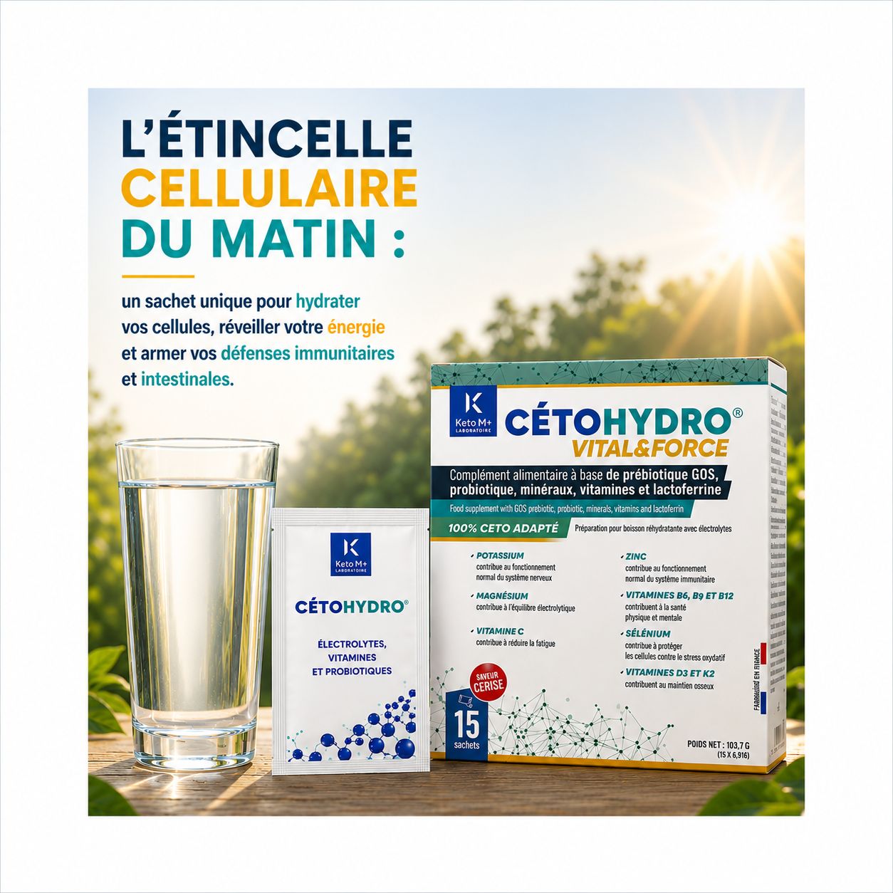 CetoHydro® Vital & Kracht | Hydratatie Keto Volwassenen & Senioren | Elektrolyten & Cellulaire Kracht