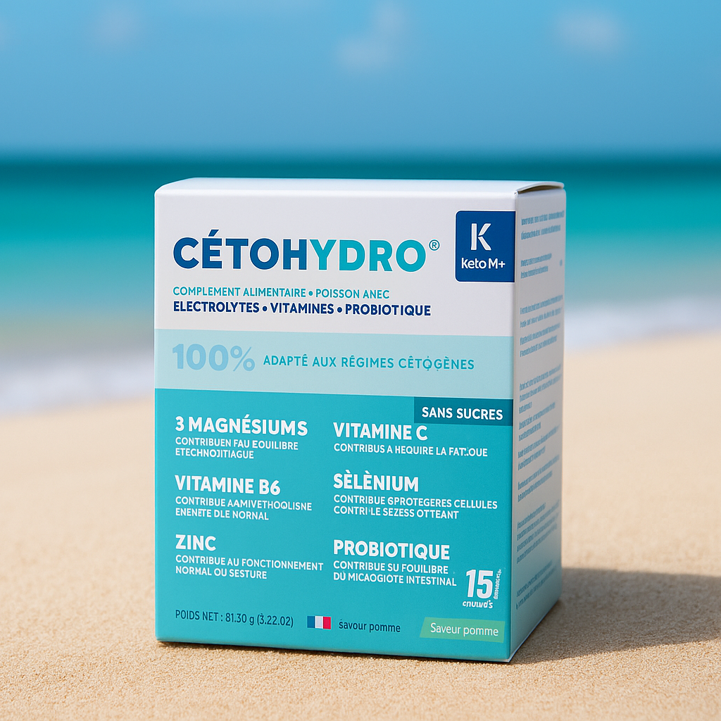 CETOHYDRO® – CetoHydro® Maçã | Eletrólitos Keto & Probiótico | Potássio, Vitaminas & Hidratação