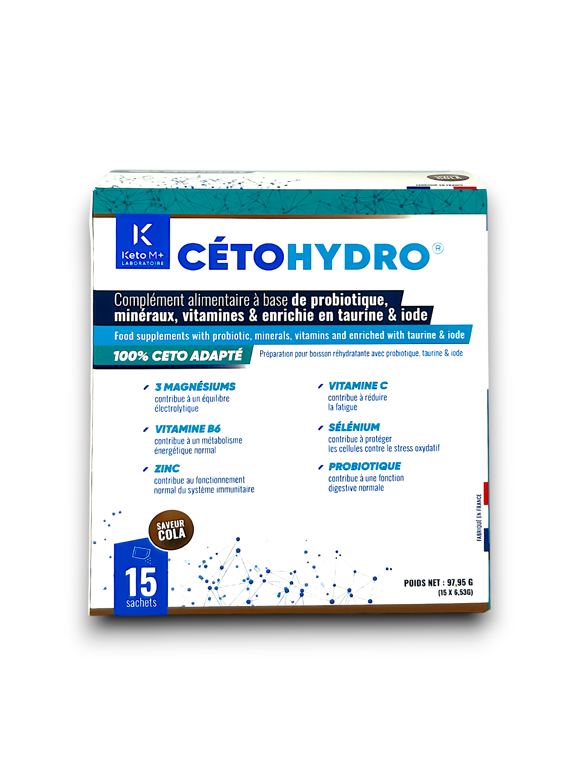 CetoHydro Taurina Cola – Suplemento Keto Energia e Eletrólitos – Taurina 400 mg, Vitaminas e Minerais – Aroma Natural de Cola