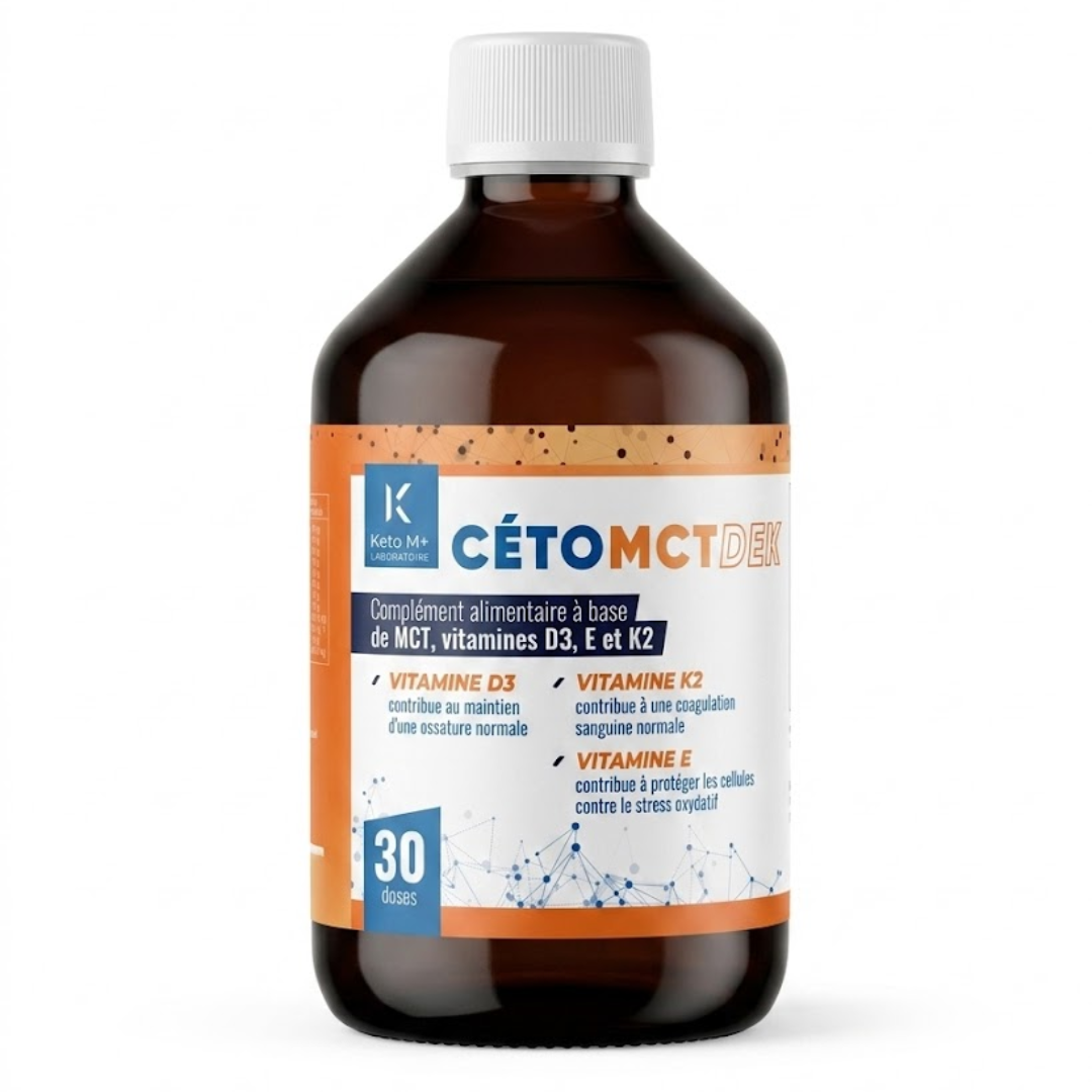 CetoMCT & Vitamines D3-K2-E | Énergie Métabolique et Densité Osseuse | K2Vital® | KetoM+