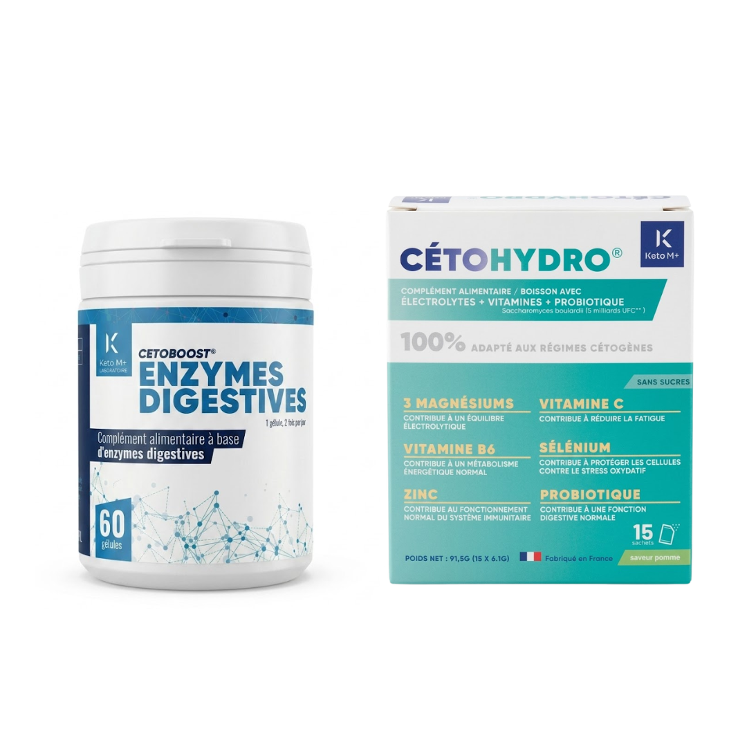 Pack Digestion & Vitalité – CETOBOOST Enzymes + CETOHYDRO Classique