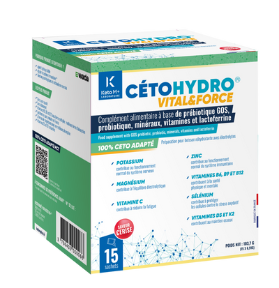 CETOHYDRO® Vital & Force - Aktiv hydrering og cellulær styrke - 15 poser