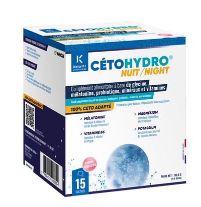 CÉTOHYDRO® Nuit - Beruhigendes Getränk für den Abend - natürliche Einschlafhilfe - 15 Beutel