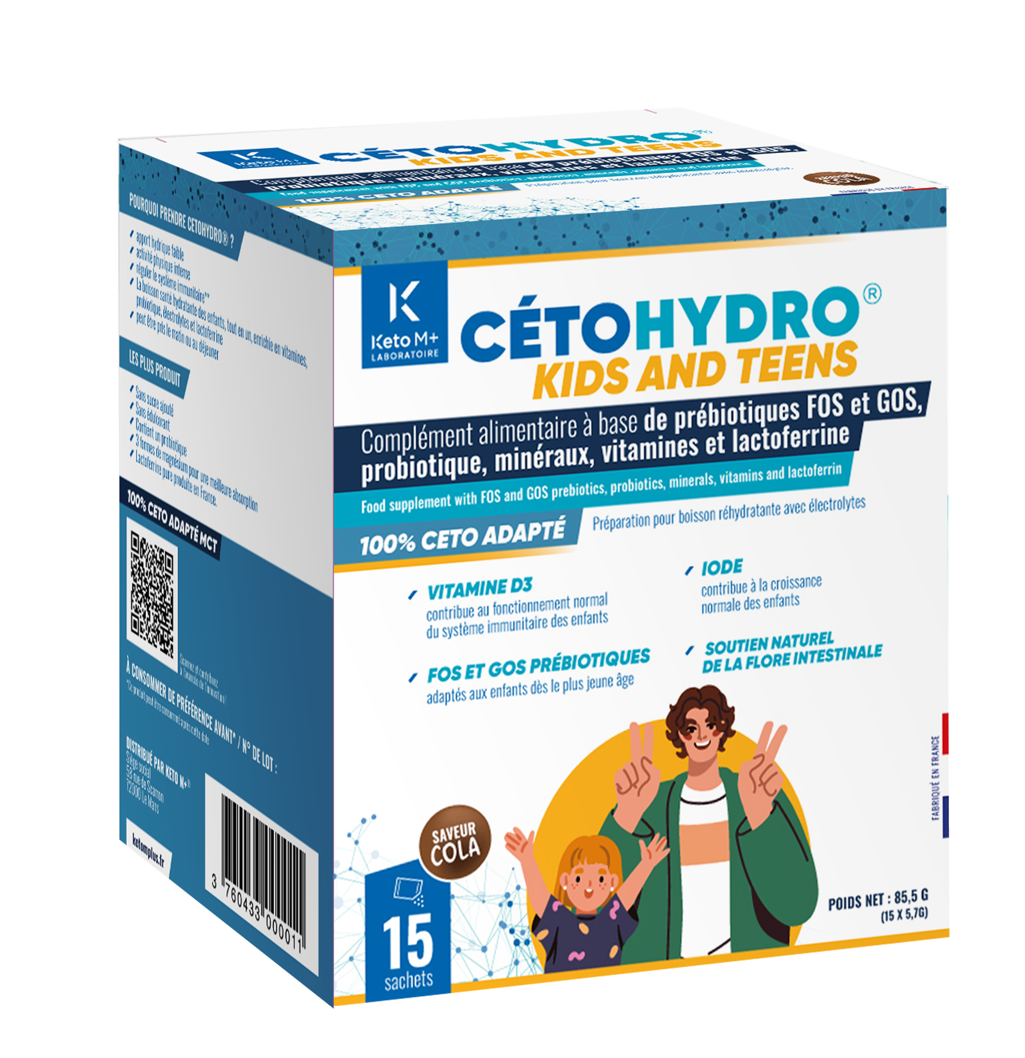 CETOHYDROKIDS - sugar free : hydration & vitality - 15 sachets