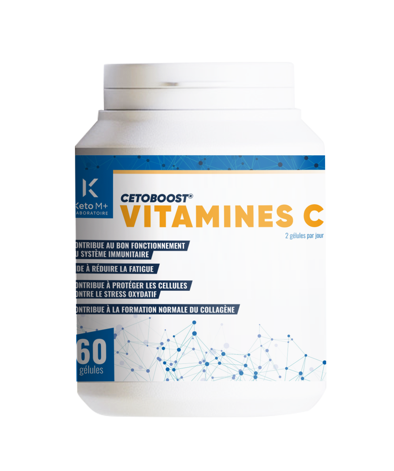 CETOBOOST® - Complejo único de doble vitamina C para la energía y la inmunidad - 60 cápsulas