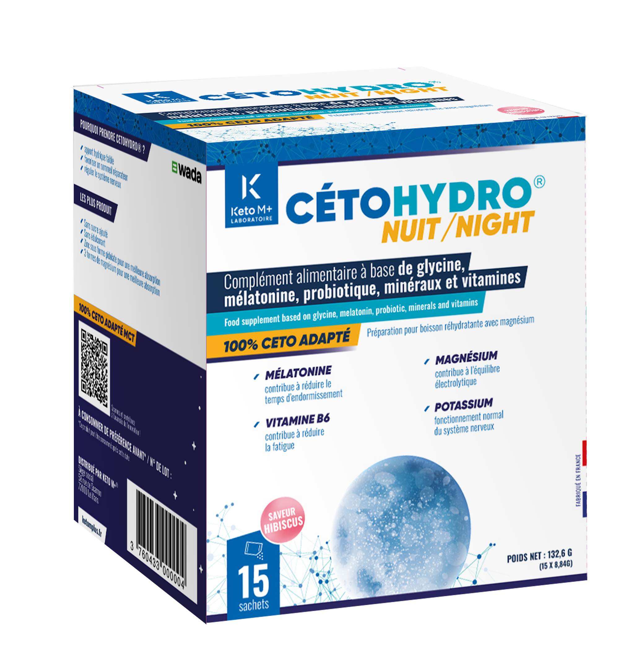 CÉTOHYDRO® Nuit - Bevanda serale calmante - aiuto naturale al sonno - 15 bustine