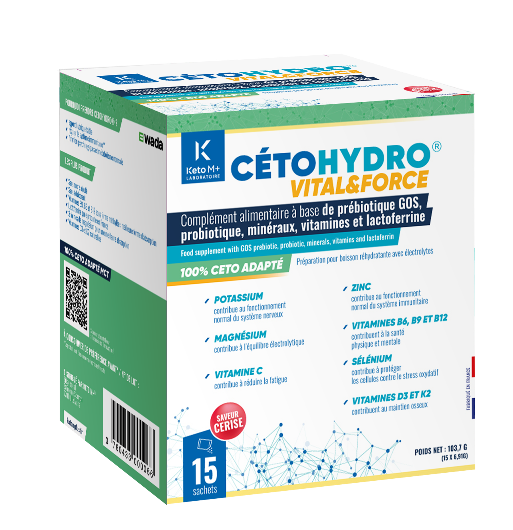 CETOHYDRO® Vital & Force - Aktiv hydrering och cellulär styrka - 15 dospåsar